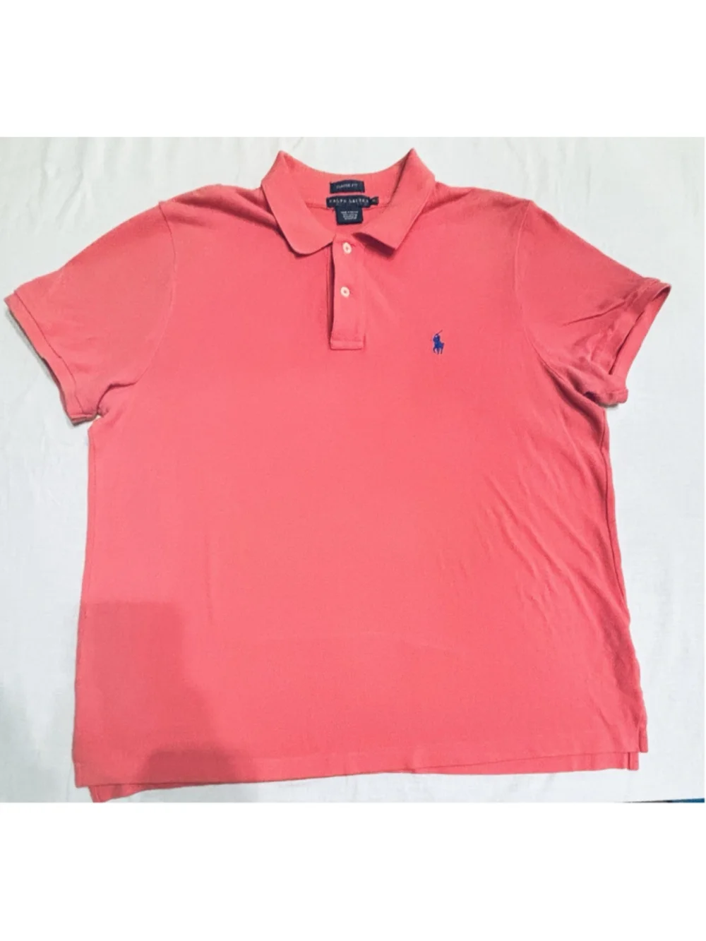 Polo Ralph Lauren Men’s XL Coral Red Classic Fit Cotton Pony Polo Shirt
